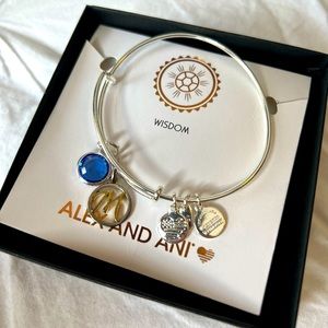 Alex and Ani Sapphire Crystal Charm Bracelet